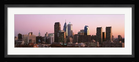 Framed Early morning in a city, Philadelphia, Pennsylvania, USA Print