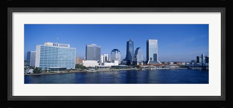 Framed Buildings at the waterfront, St. John's River, Jacksonville, Florida, USA Print