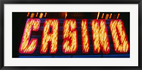 Framed Casino Sign Las Vegas NV Print