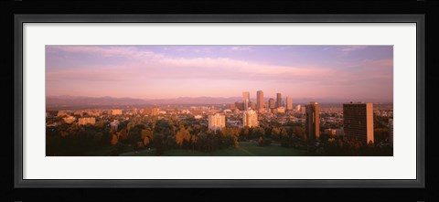 Framed Long White Clouds Over Denver Print