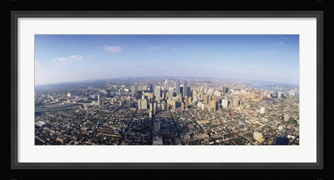Framed Bird's eye view of a city, Philadelphia, Pennsylvania Print