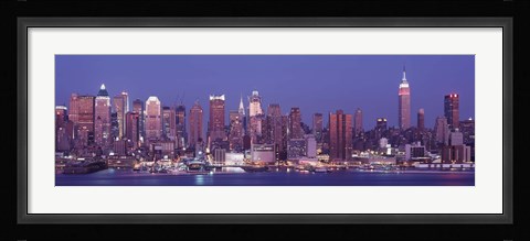 Framed Dusk, West Side, NYC, New York City, US Print