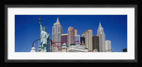 Framed Low angle view of skyscrapers, New York New York, Las Vegas, Nevada, USA Print