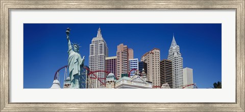 Framed Low angle view of skyscrapers, New York New York, Las Vegas, Nevada, USA Print