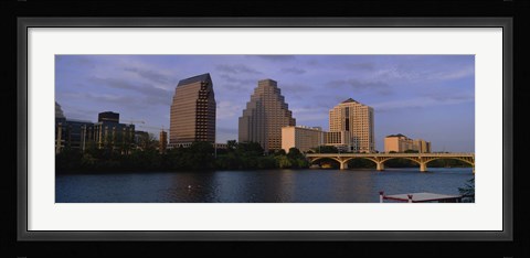 Framed Bridge over a river, Congress Avenue Bridge, Austin, Texas, USA Print