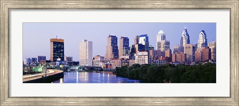 Framed Skyline View of Downtown Philadelphia Print