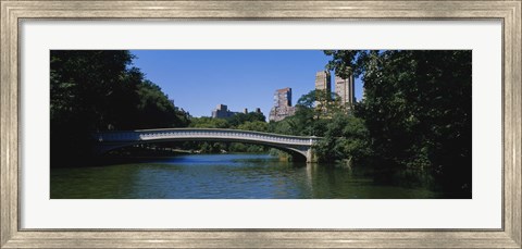 Framed Bridge Over A Lake, Bow Bridge, Manhattan, NYC, New York City, New York State, USA Print