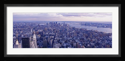 Framed Aerial View From Top Of Empire State Building, Manhattan, NYC, New York City, New York State, USA Print