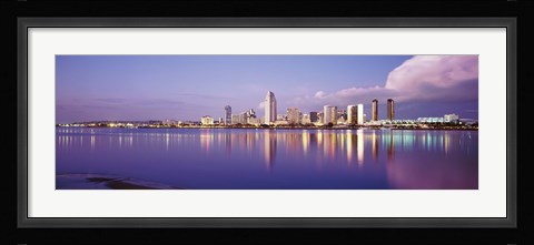 Framed USA, California, San Diego, Financial district Print
