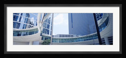 Framed Low angle view of skyscrapers, Enron Center, Houston, Texas, USA Print