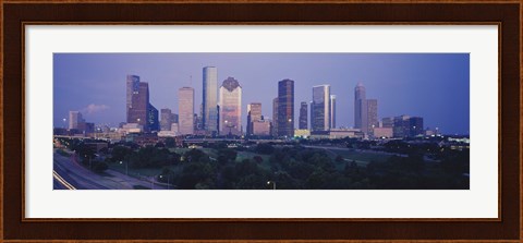 Framed Houston buildings, Texas Print