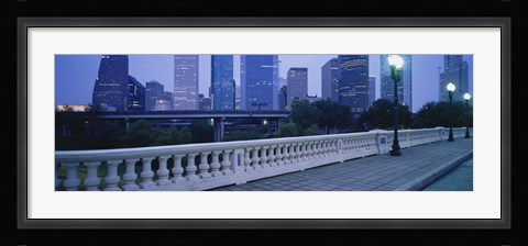 Framed Houston at dusk, Texas Print