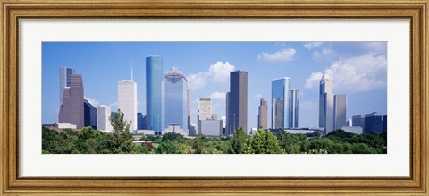 Framed Houston Skyline, Texas Print