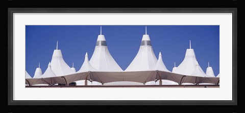 Framed Roof of a terminal building at an airport, Denver International Airport, Denver, Colorado, USA Print