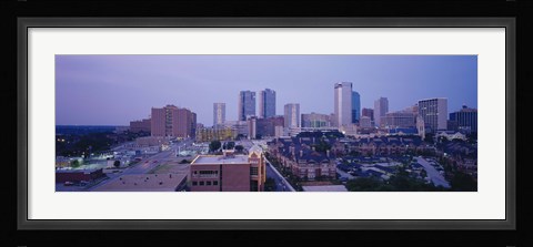Framed High angle view of a city, Fort Worth, Texas, USA Print