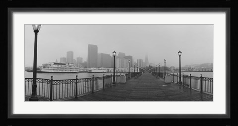 Framed Street lamps on a bridge, San Francisco, California, USA Print