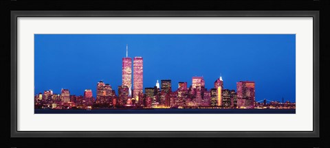 Framed Evening Lower Manhattan New York NY Print
