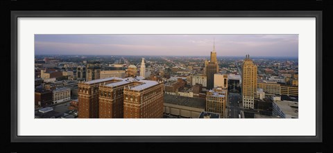 Framed High Angle View Of Buildings In A City, Buffalo, New York State, USA Print