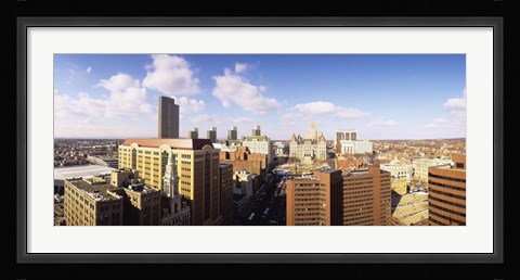 Framed High angle view of a city, Albany, New York State, USA Print