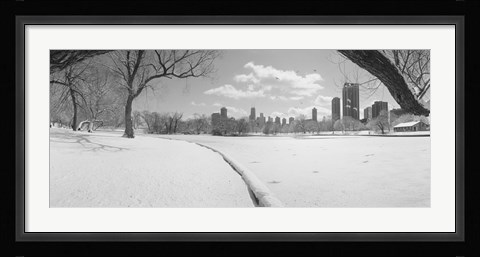 Framed Buildings in a city, Lincoln Park, Chicago, Illinois, USA Print