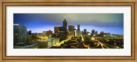Framed Evening Atlanta GA Print