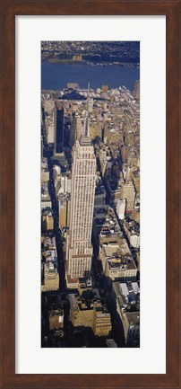 Framed Aerial View Of Empire State Building, Manhattan Print