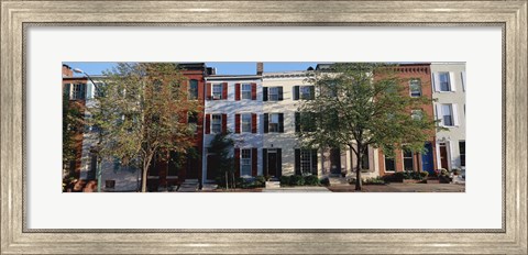 Framed Row homes, Philadelphia Print