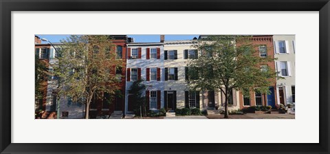 Framed Row homes, Philadelphia Print