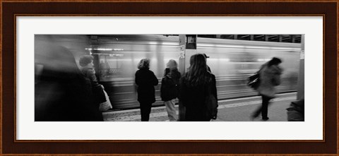 Framed Subway, Station, NYC, New York City, New York State, USA Print