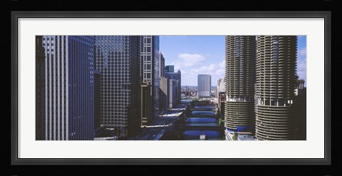 Framed USA, Illinois, Chicago, Chicago River Print