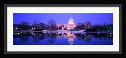 Framed Christmas, US Capitol, Washington DC, District Of Columbia, USA Print