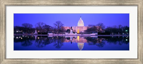 Framed Christmas, US Capitol, Washington DC, District Of Columbia, USA Print
