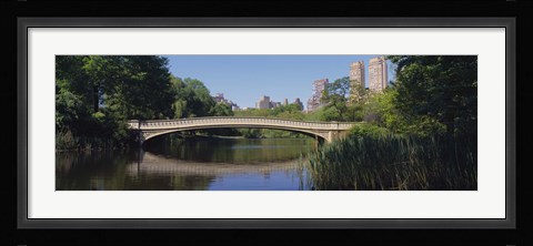 Framed Bridge across a lake, Central Park, New York City, New York State, USA Print