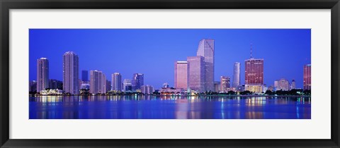 Framed Dusk, Miami Florida, USA Print