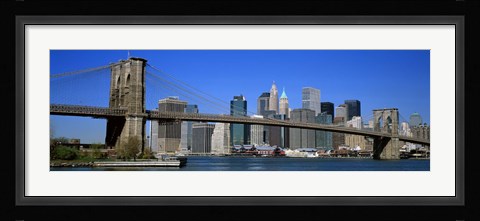 Framed USA, New York, Brooklyn Bridge Print