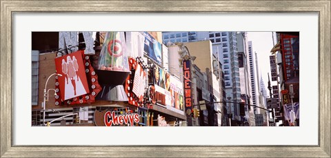 Framed Signs in Times Square, NYC Print