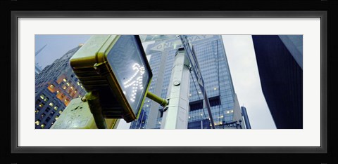 Framed Walk Signal New York New York USA Print