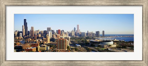 Framed Colorful View of Chicago from the Sky Print