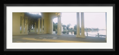 Framed Building on the waterfront, Lake Merritt, Oakland, California, USA Print