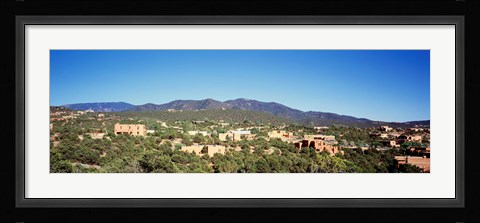 Framed High angle view of a city, Santa Fe, New Mexico, USA Print