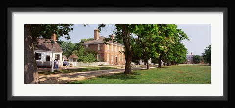 Framed People Standing On The Street, Williamsburg, Virginia, USA Print