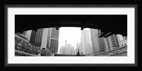 Framed Low angle view of buildings, Chicago, Illinois, USA Print