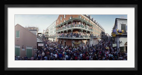 Framed People celebrating Mardi Gras festival, New Orleans, Louisiana, USA Print