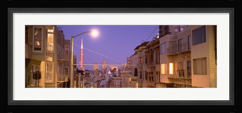 Framed City At Night, San Francisco, California, USA Print