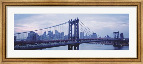 Framed Skyscrapers In A City, Manhattan Bridge, NYC, New York City, New York State, USA Print