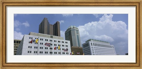 Framed Cloud over tall building structures, Columbus, Ohio Print