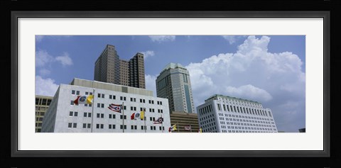 Framed Cloud over tall building structures, Columbus, Ohio Print