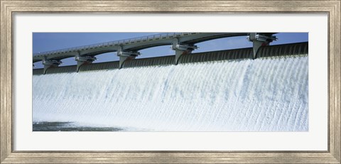 Framed USA, Ohio, Columbus, Big Walnut Creek, Low angle view of a Dam Print
