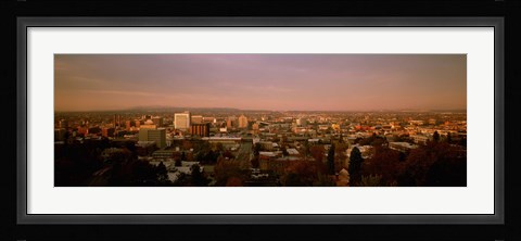 Framed USA, Washington, Spokane, Cliff Park, High angle view of buildings in a city Print