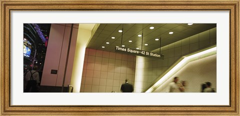 Framed USA, New York State, New York City, Times Square, Low angle view of a subway station Print